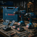 KIT BOSCH ORIGINAL: TALADRO INALÁMBRICO CON PISTOLA DE IMPACTO + 26 ACCESORIOS + 2 BATERIAS - PROMOCION BLACK FRIDAY